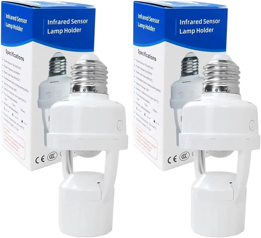 Уред за сијалица со сензор за движење